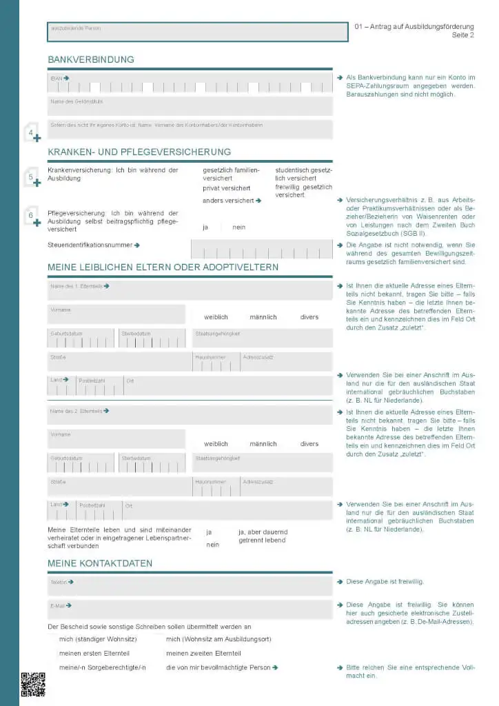 bafoeg formulare