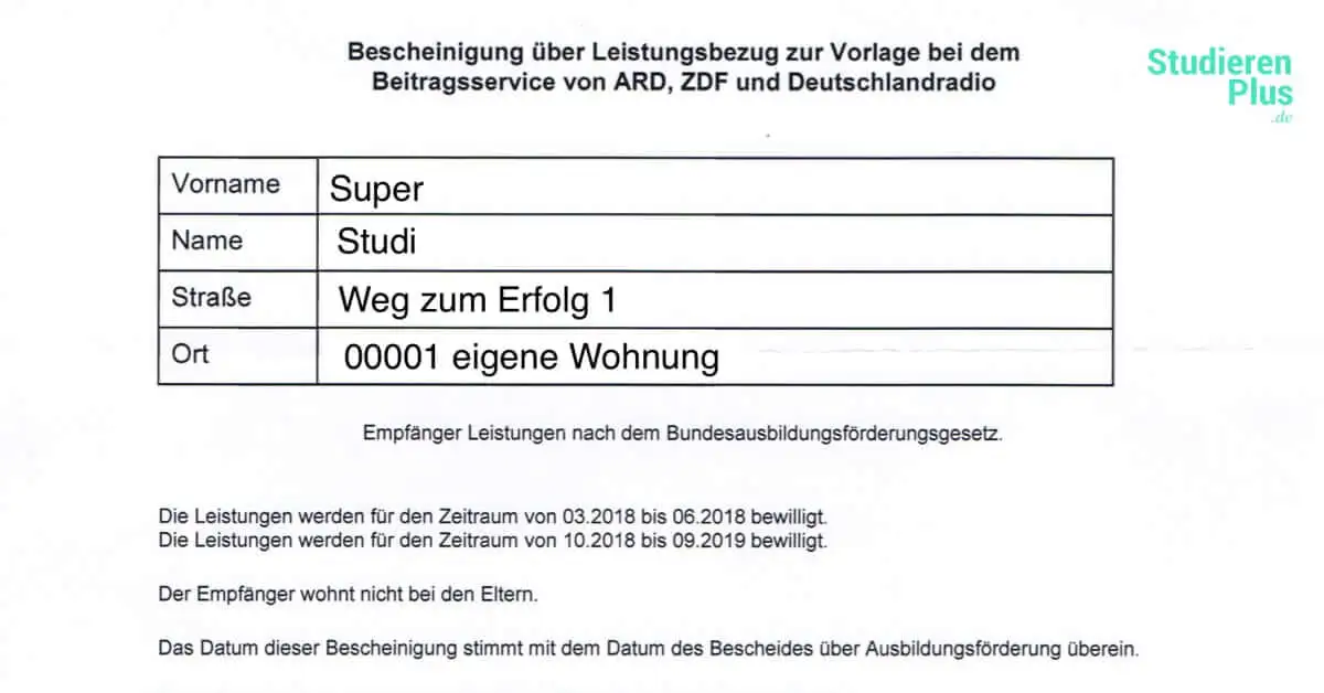 gez befreiung studenten